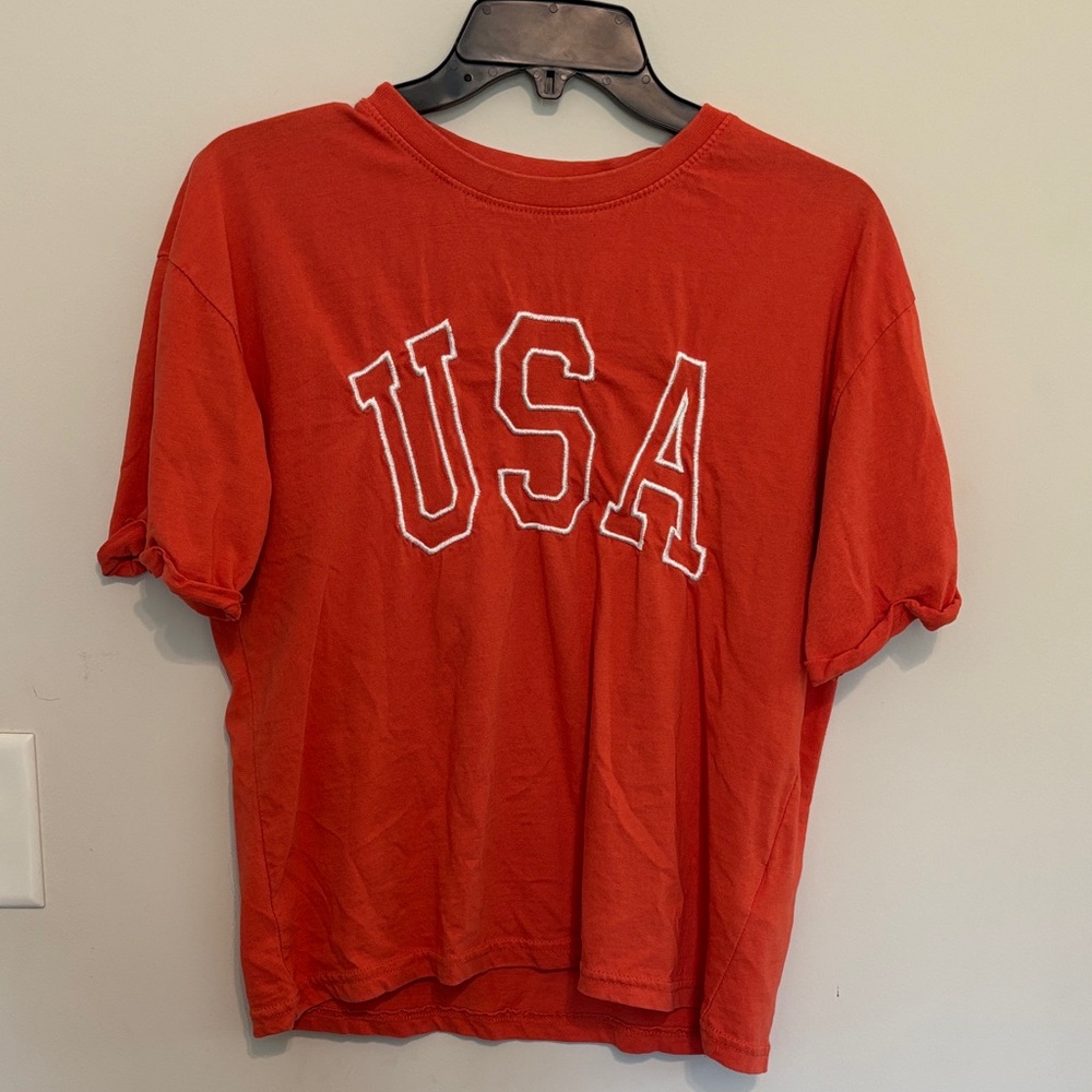 Orange USA Graphic T-Shirt